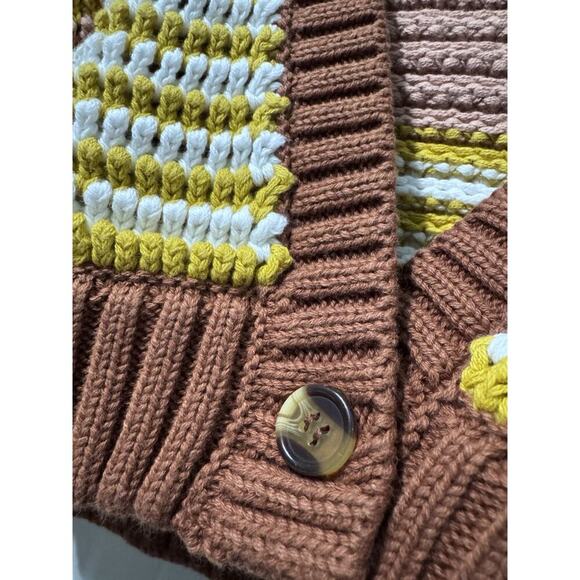 NWT Sachin Babi Stripe Crochet Knit “Penny” Crop Cardigan Sweater Size M - Picture 7 of 12